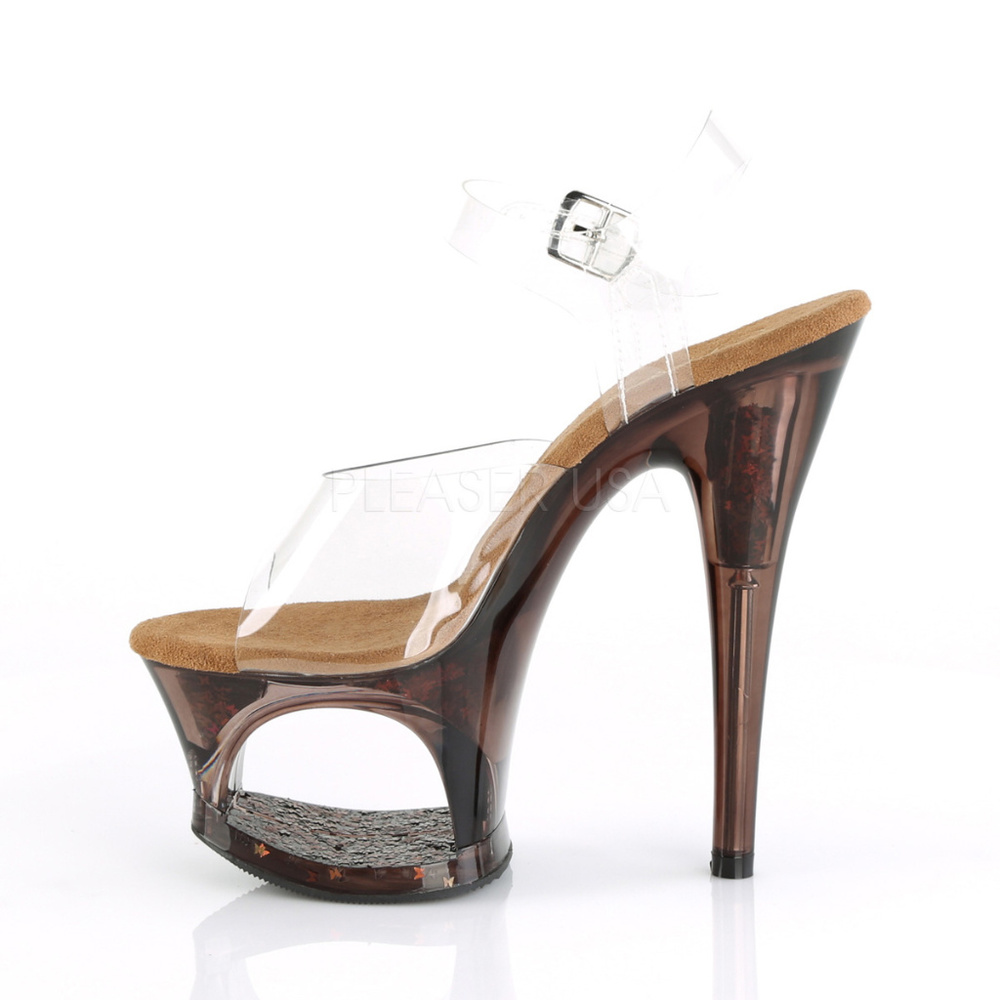 Butterfly Platform Clear Transparent Heel Shoes - Picture 2 of 4